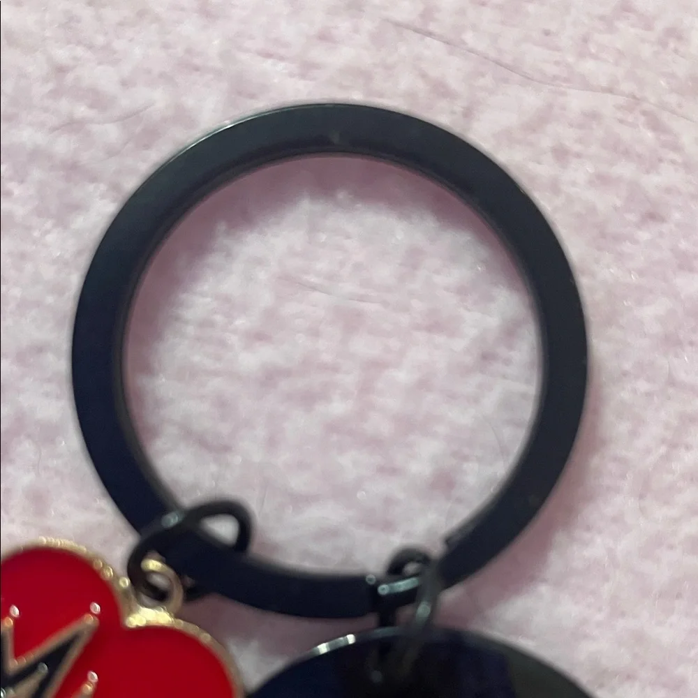 Keychain with Heart Charm -New
